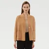 Womens Wool Blends 100% Pure DoubleDed Coat Standup Cardigan Casual Loose Short Jacket Warm Cashmere Autumn and Winter 231024