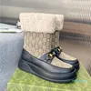 Designer Laarzen Sneeuw Dames Halve Laars Klassieke Stijl Schoenen Winter Herfst Snowboots Nylon Canvas Laarzen Maat 35-42