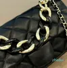 Lambskin Classic Quilted Bag Plaid Gold Black Patchwork Hardware Chain Shoulder Crossbody Designer Luxury Ladies Handbags