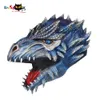 cosplay Eraspooky Horreur Glace Bleu Gelé Dragon Cosplay Masque Légende Médiévale Monstre Latex Masques Halloween Costume Accessoires Headgearcosplay