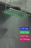 Pommeau de douche LED à trois couleurs qui change de couleur monté au plafond 400x800 500x1000 pomme de douche à effet de pluie rectangulaire pulvérisateur aérien supérieur 1239106