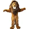 Halloween longue fourrure Lion mascotte Costume de qualité supérieure dessin animé thème personnage adultes taille fête de Noël publicité extérieure tenue costume