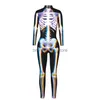 Thema Kostüm FD1386 2023 Halloween Frauen Menschliches Skelett Druck Party Cosplay Engen Overall für Frauen J231024