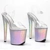 20см/ 8 дюймов Leecabe Sandals Pvc верхняя змея Pu Plable Platform High Heel Dance Shoes 7355