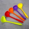 Spoons Silicone Soup Spoon Long Handle Ladle Non Stick Dishwasher Safe Cooking Utensils Heat Resistant Kitchen Gadgets