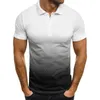 Męskie polo 2023 marka swobodna koszulka 3D cyfrowy gradient gradient kolor lapel men tee koszulki krótkie rękawki Koszule mężczyzny
