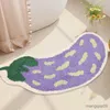 Tapete de banho curvo tapete de banheiro em forma de banana capacho antiderrapante porta tapete bonito footpad r231024