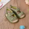 Sandały Summer Baby Boys Dziewczęta skórzana antypoślizgowa podele solidne płaskie płaskie buty do chodzenia