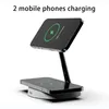 T269 15W Fast Charging Station med Night Light Magnetic Wireless Charger för iPhone / AirPods Pro (QI Certified) - White