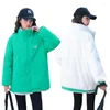 Abrigos de trinchera para mujer Ropa de invierno Mujeres Chaqueta de algodón reversible Abrigo corto Outwear Coreano y chaquetas Abrigo Mujer Zm