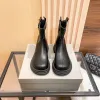 Mode Luxe Femmes Bottines Populaire Melon Boot Italie Belles Bottines Têtes Rondes Plateforme En Cuir De Veau Conception De Botte Robe De Soirée Cadeau Chaussons Courts