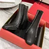 Fashion designer High quality Womens Red heel High heel ankle boots Luxury leather boots Skinny heel side zipper winter over the knee Classic women boots HJ0878