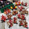 Hair Accessories 2pcs Christmas Hairpin Antler Clips Women Deer Ear Party Headbands Year Festival Girls Ball Hairwear