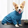 Hondenkleding fleece hondenkleding winter dik warme honden jas voor kleine middelgrote grote honden verstelbare huisdier hoodies mannelijke/vrouwelijke overalls voor corgi 231023