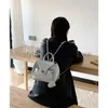 Backpack Silver Women's Backpack Solid Fashion Leater Backpack Premium Square Women's Designer Luxury Bagstylishhandbagsstore