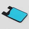 Sublimation blank Silicon Credit Pocket Adhesive DIY Cell Phone Holder ID Card Holder Slim Case sticker with soft PET sheet