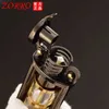 Lighters ZORRO Transparent Fuel Tank Brass Kerosene Lighter Metal Windproof Creative Retro Flint Cigarette Smoking Accessories