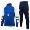 23 24 ITaly tracksuit survetement long half zip football Training sets 2024 Italia man football tracksuits set sportswear