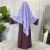 Roupas étnicas 3 Camadas Khimar Mulheres Muçulmanas Oração Longa Hijab Cachecol Grande Cocar Burqa Islâmico Niqab Nikab Árabe Jilbab Abaya Eid