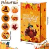 Cadeau cadeau Sacs de Thanksgiving Feuilles d'automne Sac de friandises Papier pour enfants Citrouille Turquie Goody avec autocollants Candy Decor Fournitures de fête d'automne Amh9G