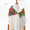 Sarongs kolorowy drukowany naturalny jedwabny szalik dla kobiet w 100% prawdziwy jedwabny miękki wysokiej jakości duży kwadratowy opakowanie pasek szalowy dla Lady Girl 231023