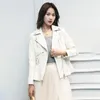 Frauen Leder 2023 Leder Jacke Echte Frauen Koreanische Mode Schaffell Mantel Kurze Damen Jaqueta De