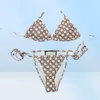 Женская дизайнерская мода Cross Sling с буквенным принтом Купальники Бикини для женщин Купальник Бинты Сексуальное купание плавает Onepiece Suit7028130