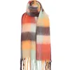 New Autumn and Winter Ac British Plaid Mohair Scarf Womens Circled Yarn Colorful Warm Tassel Shawl