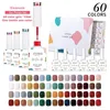 Nagellak Eleanuos 60 een fles kleur gel whitening Set UV LED lak Gel onderdompeling nail art design 15ml 231023