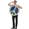 cosplay Eraspooky New Arrival Adult Peace Sign Costumes for Halloween Purim Carnival Party Novelty Round Design One Size Unisex Costumecosplay