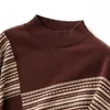 Женские свитера 2023, зимняя женская одежда в стиле с кисточками, кашемировые шерстяные пуловеры с длинными рукавами и высоким воротником, свободные вязаные пуловеры