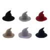 New Halloween Witch Hat Diversified Along The Sheep Wool Cap Knitting Fisherman Hat Female Fashion Witch Pointed Basin Bucket