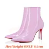 Sporty Kate Booty designer boots Red Bottoms Botas Mulheres Chelsea heels Calf Leather Ankle boot Pointed Toe heel Pumps booties Ladies Shoes