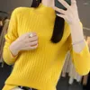 Kadın Sweaters Lüks ve İnce Fit Kadınlar Yarı Bultlenek Base Katmanı Sweater 100 Saf Kaşmir Yumuşak Rahat Çok Yönlü Örme Keçi