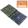 Panneau solaire pliable 40W 3, résistant à l'eau IP65, chargeur solaire Portable de Camouflage pour le Camping, la randonnée et les voyages