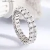 Wedding Rings Smyoue 2.5/6.6cttw Oval Cut All Moissanite Ring for Women Sparkling Diamond Wedding Full Eternity Bands S925 Sterling Silver GRA Q231024