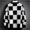 Men's Sweaters Fall Winter Korean Style Mens Pullovers Sweaters High Quality Thick Warm Cashmere Sweater Men Luxury Plaid Pull Homme 231023