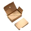 Gratulationskort 100pcsbox Kraft Paper Card Color Blank Business Mes Tack för att du skriver etikett Bokmärke Learning Drop Delivery Home Gard DH2T6