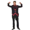 cosplay Eraspooky Uomo Medievale Vampiro Diavolo Trench Gotico Costume di Halloween per Adulti Conte Dracula Cosplay Pasqua Carnevale Partycosplay