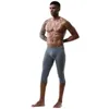 Underpants Men'S Sexy Ice Silk Underwear Extended Knee Length Long Johns Pants Fitness Running Sports Shorts And Boxer