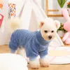 Vestuário para cães Roupas quentes inverno com corda de tração aconchegante grosso longo pelúcia colarinho alto animal de estimação