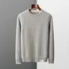 Men's Sweaters Autumn/Winter Wool Clothing Knitted Round Neck Solid Color Pullover Skincare Feel Blouse