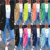 Abiti da donna Blazer Donna Blazer Office Lady Elegante giacca doppio petto Manica lunga Solido Abbigliamento da lavoro Blazer Tinta unita Cappotti Capispalla 231023