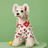 犬のアパレル小型犬の服の夏の綿シャツペットの甘いハート印刷犬服デザイナー子犬服231024