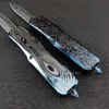 Micro Blue Titanium Troodon Automatisch Mes 440C Stalen Lemmet 57HRC Zink Aluminium Handvat Dubbel Actie Outdoor Zelfverdediging AUTO Mes