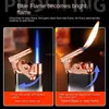 Tändare Ny kreativ metallpistolform Dubbel flam ljusare rakt för att byta uppblåsbar rocker mäns gåva grossist