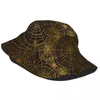 BERETS Fashion Spider Webs Animal Bob Hats unisex Lätt utomhussport Guldfiske hatt Sommarstrandsemester