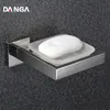 Soap Dishes Soap Holder Single Layer Soap Storage Rack with Glass Box Wall Mounted Soap Dish 304 Stainless Steel Bathroom Shelf Toilet Tools 231024