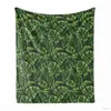 毛布の熱帯植物緑の葉毛布柔らかいふわふわのフランネルぬいぐるみ暖かい毛布ソファ昼寝ベッドシートベッドスプレッド
