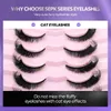 False Eyelashes GROINNEYA Cat Eye Lashes Fluffy Volume Mink Winged End Elongated 3D Thick Fake Eyelash 231024